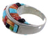 Sterling Silver Southwest Multicolor Inlay Ring Size 5-3/4 CX49976